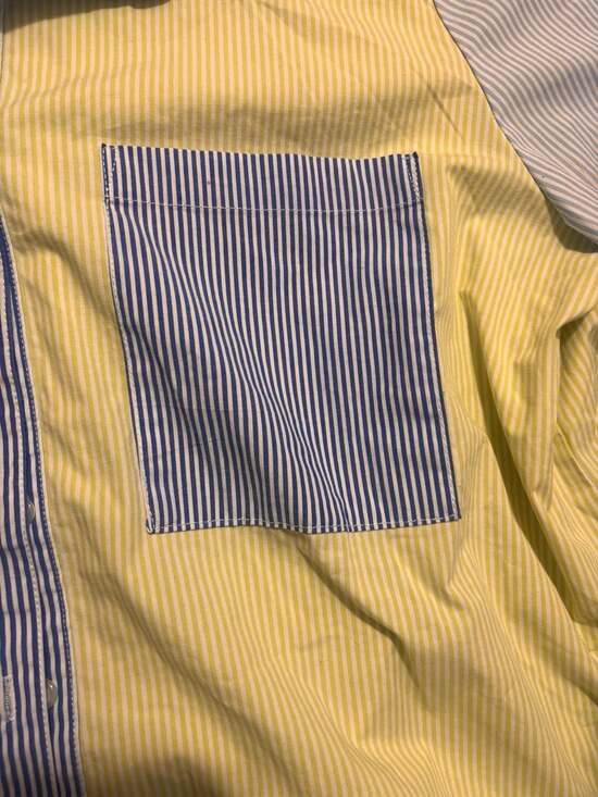 Casa Cabana Women's XL Mixed Stripe Colorblock Button Down Shirt - Picture 4 of 7